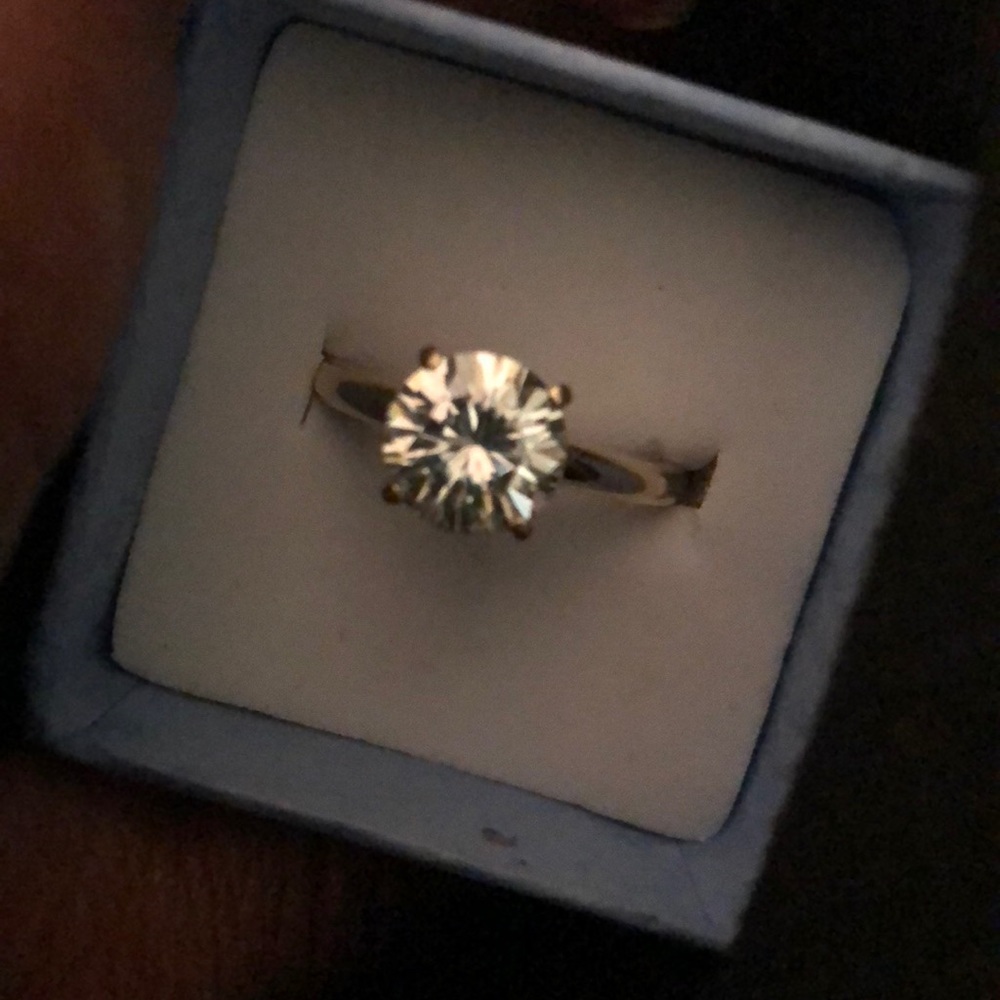 2.20+ carat moissnite 14k solid gold